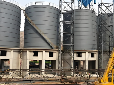 骨料鋼板倉(cāng)建造施工流程全解析